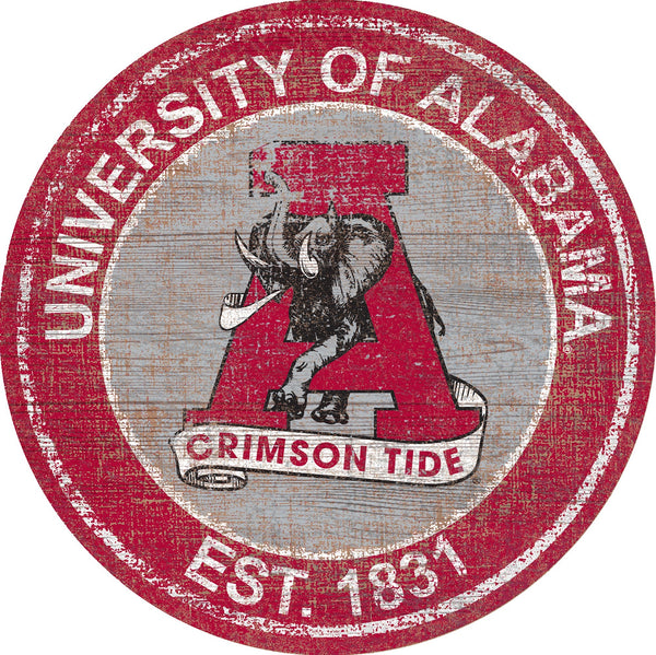 Alabama Crimson Tide 0744-Heritage Logo Round