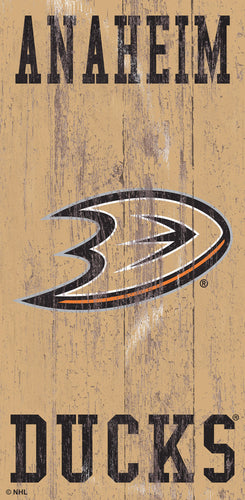 Anaheim Ducks 0786-Heritage Logo w/ Team Name 6x12