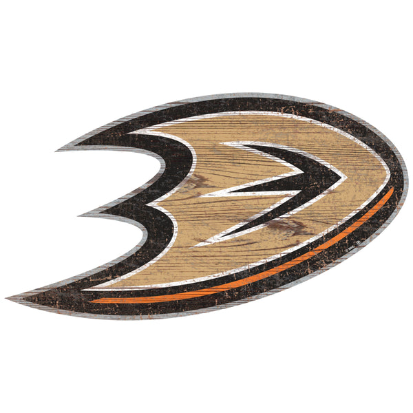 Anaheim Ducks 0843-Distressed Logo Cutout 24in