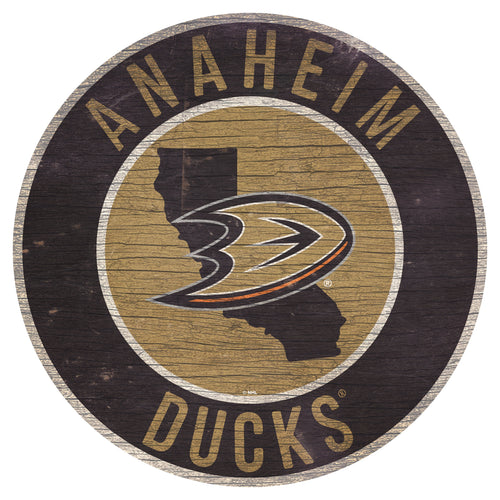 Anaheim Ducks 0866-12in Circle w/State
