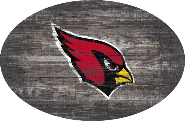Arizona Cardinals 0773-46in Distressed Wood Oval