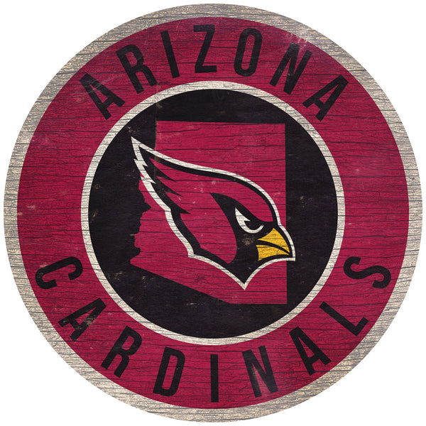 Arizona Cardinals 0866-12in Circle w/State