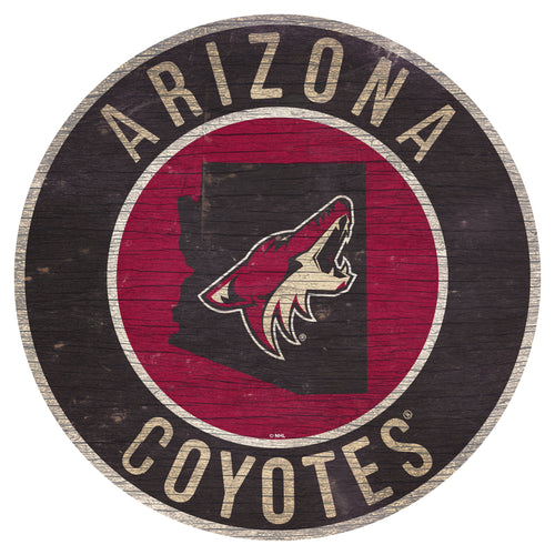 Arizona Coyotes 0866-12in Circle w/State