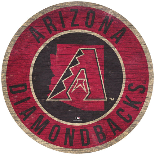 Arizona Diamondbacks 0866-12in Circle w/State