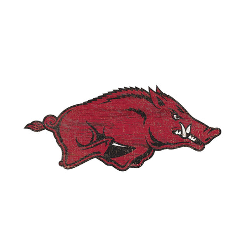 Arkansas Razorbacks 0843-Distressed Logo Cutout 24in