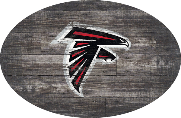 Atlanta Falcons 0773-46in Distressed Wood Oval