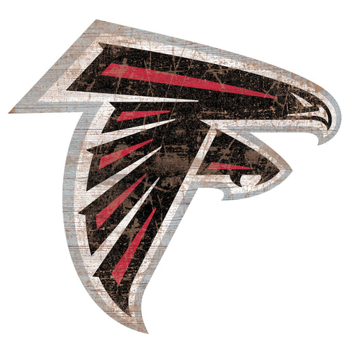 Atlanta Falcons 0843-Distressed Logo Cutout 24in