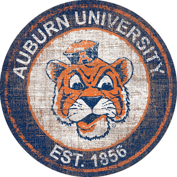 Auburn Tigers 0744-Heritage Logo Round