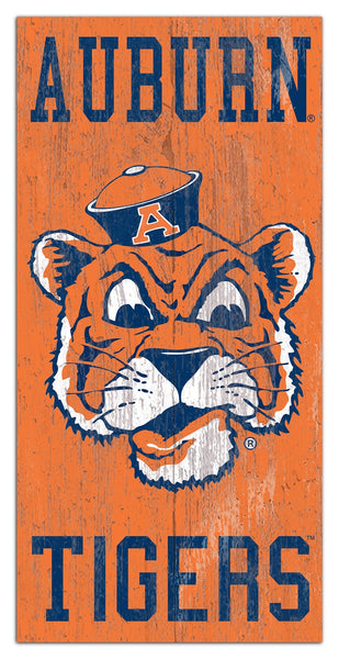 Auburn Tigers 0786-Heritage Logo w/ Team Name 6x12