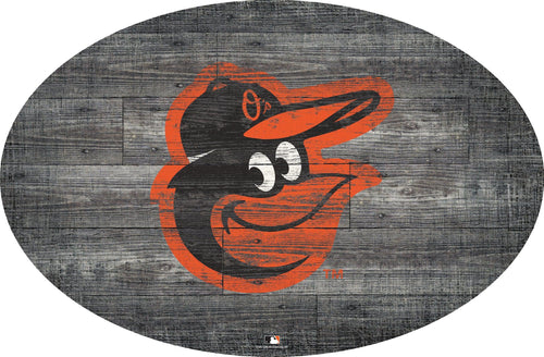 Baltimore Orioles 0773-46in Distressed Wood Oval