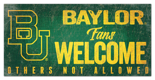 Baylor Bears 0847-Fans Welcome 6x12