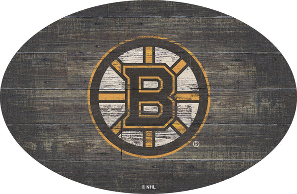 Boston Bruins 0773-46in Distressed Wood Oval