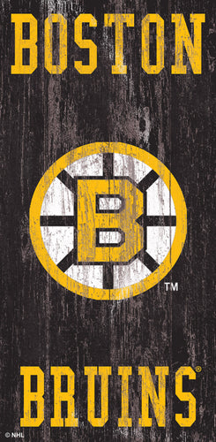 Boston Bruins 0786-Heritage Logo w/ Team Name 6x12