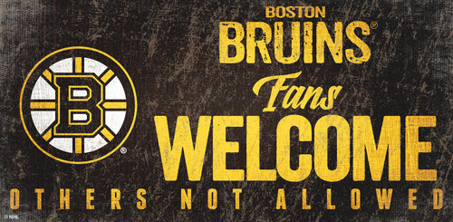 Boston Bruins 0847-Fans Welcome 6x12