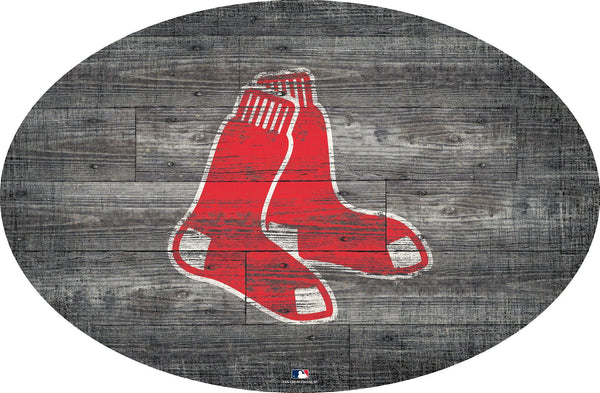 Boston Red Sox 0773-46in Distressed Wood Oval