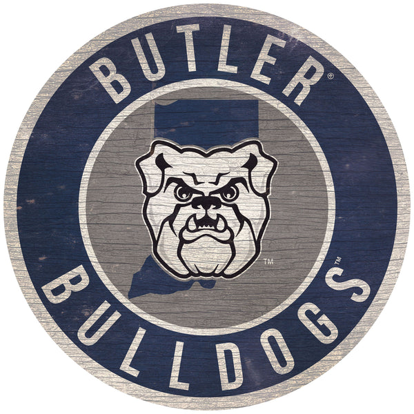 Butler Bulldogs 0866-12in Circle w/State