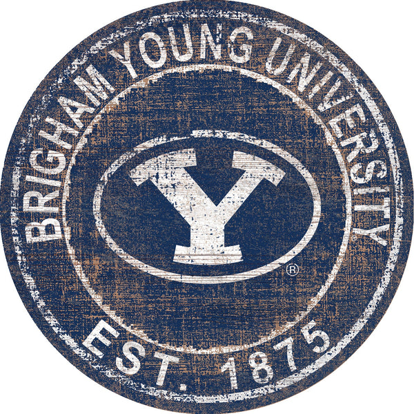 BYU Cougars 0744-Heritage Logo Round