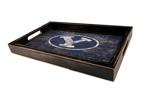 BYU Cougars 0760-Distressed Tray w/ Team Color