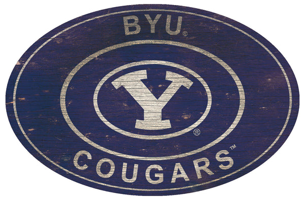 BYU Cougars 0801-46in Heritage Logo Oval