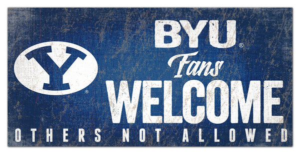 BYU Cougars 0847-Fans Welcome 6x12