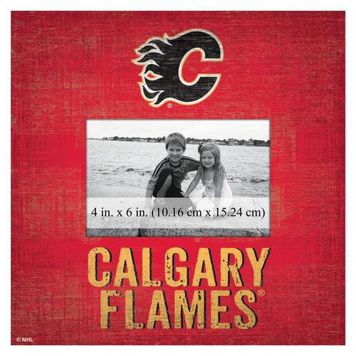 Calgary Flames 0739-Team Name 10x10 Frame