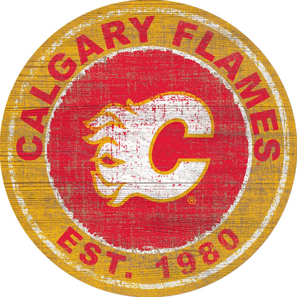 Calgary Flames 0744-Heritage Logo Round