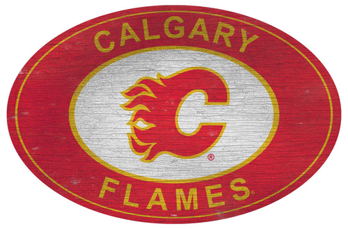 Calgary Flames 0801-46in Heritage Logo Oval