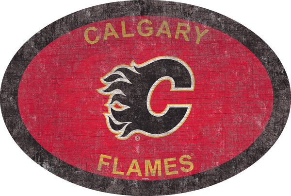Calgary Flames 0805-46in Team Color Oval