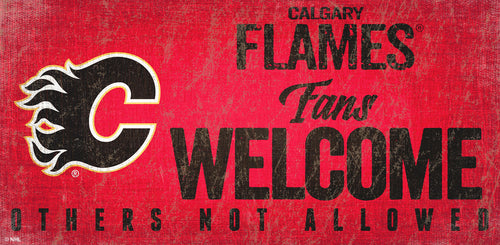 Calgary Flames 0847-Fans Welcome 6x12