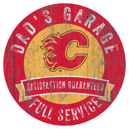 Calgary Flames 0862-12in Dad's Garage Circle