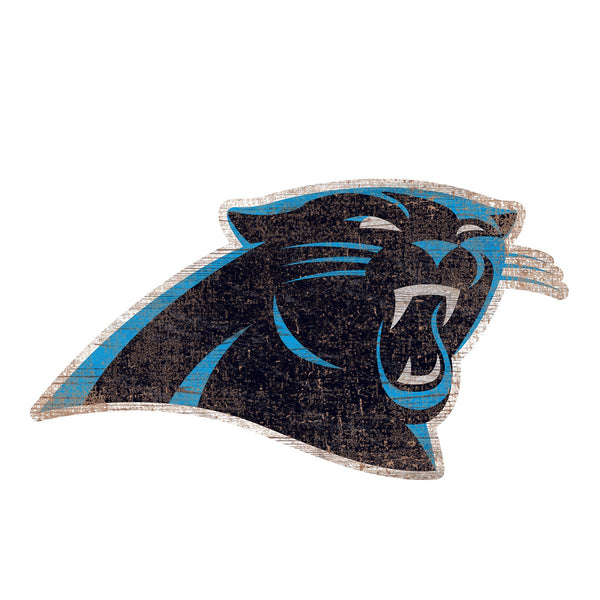 Carolina Panthers 0843-Distressed Logo Cutout 24in