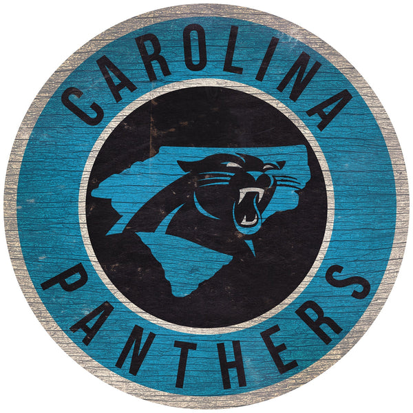 Carolina Panthers 0866-12in Circle w/State