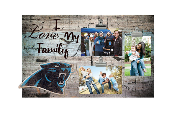 Carolina Panthers 0870-I Love My Family 11x19 Clip Frame