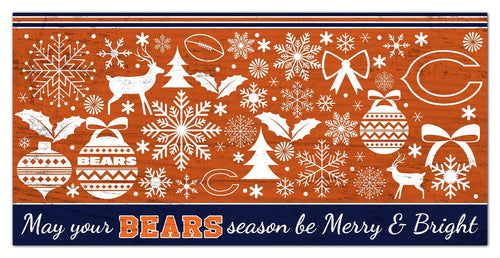 Chicago Bears 1052-Merry and Bright 6x12
