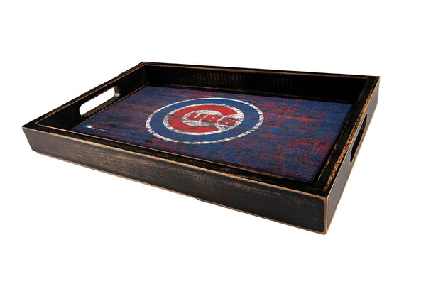 Chicago Cubs 0760-Distressed Tray w/ Team Color