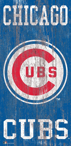 Chicago Cubs 0786-Heritage Logo w/ Team Name 6x12