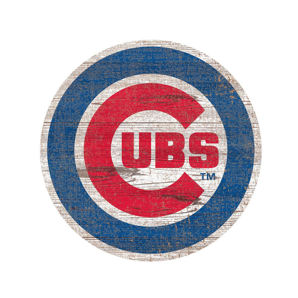 Chicago Cubs 0843-Distressed Logo Cutout 24in