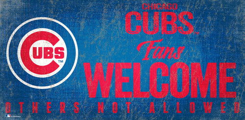 Chicago Cubs 0847-Fans Welcome 6x12