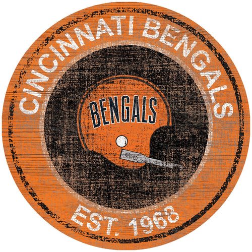 Cincinatti Bengals 0744-Heritage Logo Round