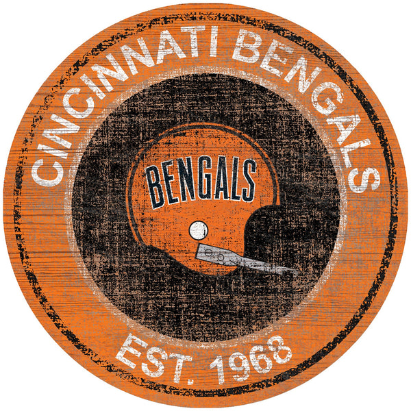Cincinatti Bengals 0744-Heritage Logo Round