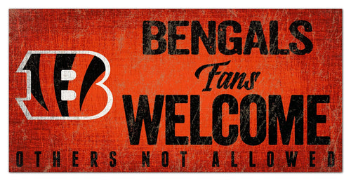 Cincinatti Bengals 0847-Fans Welcome 6x12