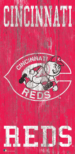 Cincinnati Reds 0786-Heritage Logo w/ Team Name 6x12