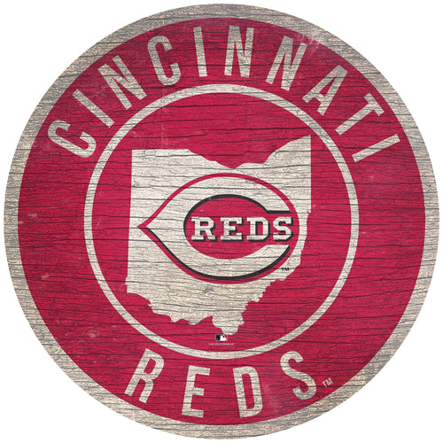 Cincinnati Reds 0866-12in Circle w/State