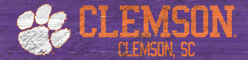 Clemson Tigers 0846-Team Name 6x24