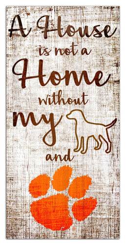 Clemson Tigers 0867-A House is not a Home 6x12