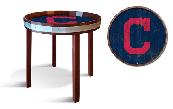 Cleveland Indians 1092-24" Barrel top end table
