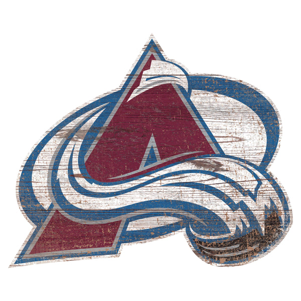 Colorado Avalanche 0843-Distressed Logo Cutout 24in