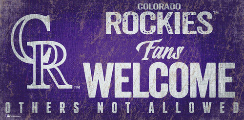 Colorado Rockies 0847-Fans Welcome 6x12
