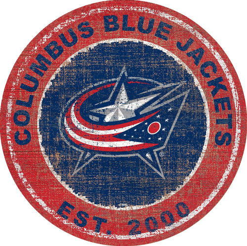 Columbus Blue Jackets 0744-Heritage Logo Round