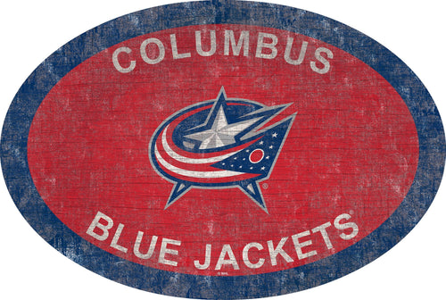 Columbus Blue Jackets 0805-46in Team Color Oval